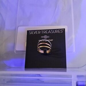 Silver Treasures Womens Sterling Silver Ring Set